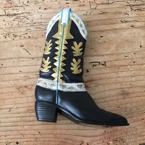 NEW Decorative Beverly Feldman Just the Right Shoe Cowboy Western Boot